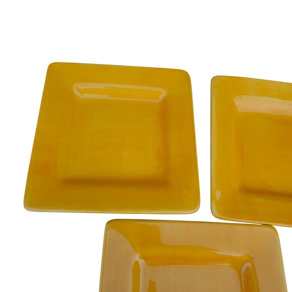 J.C Penny home collections Square salad plates 8.5 " Pesto/ Mary Gold( lot of 2) - Picture 5 of 9